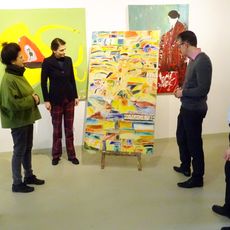 Besuch der Kunstfabrik: Erik Weigelt, Ute Schmieder, Constanze Schwegler, BM Ralph Burkhart, Kai Hähner, Gert Gauder (von links)